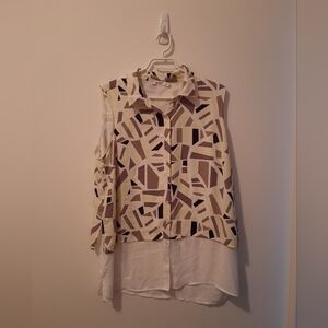 Geometric Patterned Sleeveless Top